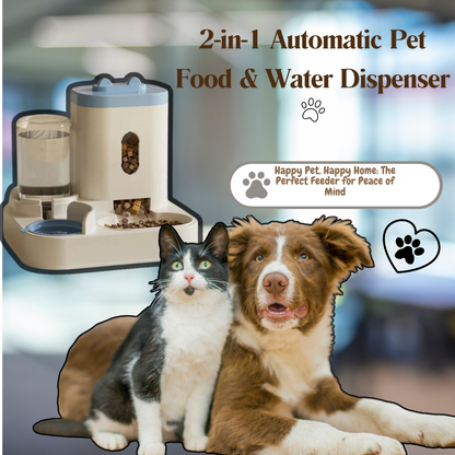 2 Litre Automatic Pet Food & Water Dispenser