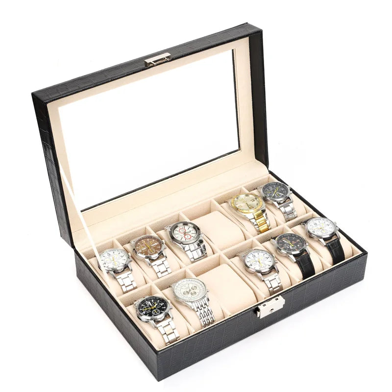 Leather Wrist Watch Storage Box (Stores 6 - 20)