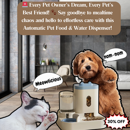 2 Litre Automatic Pet Food & Water Dispenser