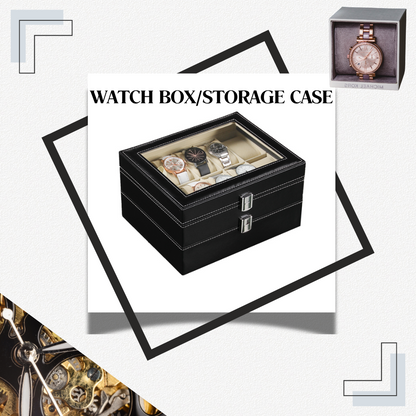 Leather Wrist Watch Storage Box (Stores 6 - 20)